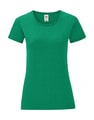 Dames T-shirt Iconic Fruit of the Loom 61-432-0 Heather Green